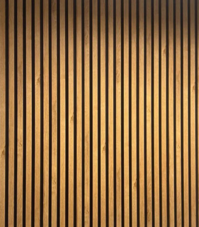 Wood Veneer Acoustic Slatted Wall Panels
