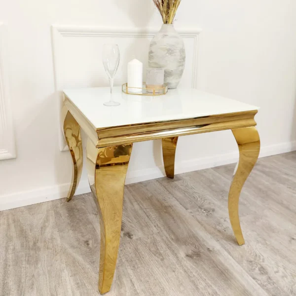 louis gold lamp table