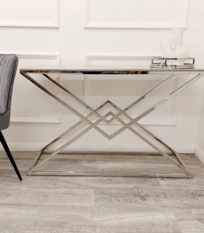 Vesta Chrome Console Table