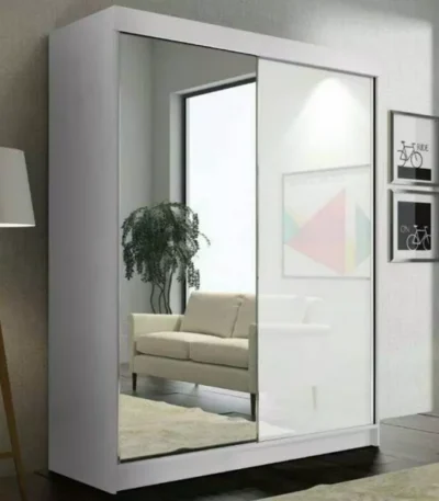 Vikas High Gloss Sliding Door Wardrobe