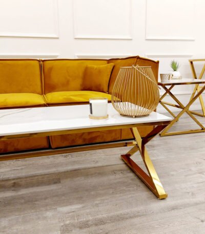 Polar White Sintered Stone Coffee Table