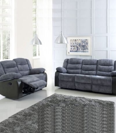3+2 seater Rio Cord Fabric Recliner Sofa